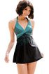 Dot Print Halterneck Tankini Set